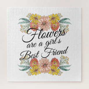 Puzzle Fleurs sont une fille meilleur ami - Zinnia Art