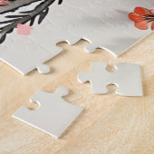 Puzzle Fleurs sur fond noir (Côté)
