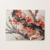 Puzzle Fleurs sur fond noir (Horizontal)