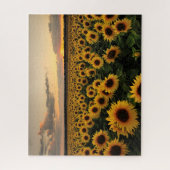 Puzzle Fleurs | Terrain de tournesol (Vertical)