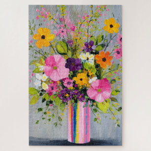 Puzzle Fleurs texturées dans un vase