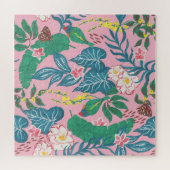 Puzzle Fleurs tropicales Abstraites, motif de guache pein (Horizontal)