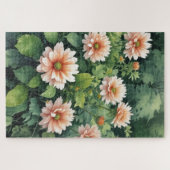 Puzzle Fleurs Verdure Elégante Aquarelle (Horizontal)