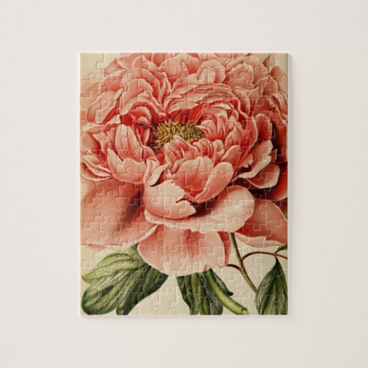 Puzzle Fleurs vintages Peony Nature Art unique (Vertical)