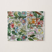Puzzle Fleurs vintages Pink Nature Art unique (Horizontal)