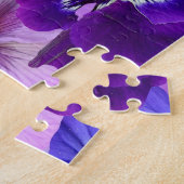 Puzzle Fleurs violettes bleues blanches Pensée Pensées  (Côté)