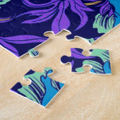 Puzzle Fleurs violettes et bleues William Morris (Côté)