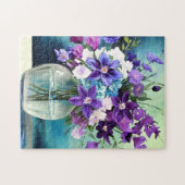 Puzzle Fleurs violettes Whimsical Dans Un Vase (Horizontal)