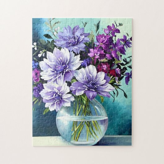 Puzzle Fleurs violettes Whimsical Dans Un Vase (Vertical)