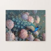 Puzzle Fleurs Whimsical Peacock rose Hydrangea (Horizontal)