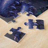 Puzzle Flirt abstrait de fille de dragon d'imaginaire (Côté)