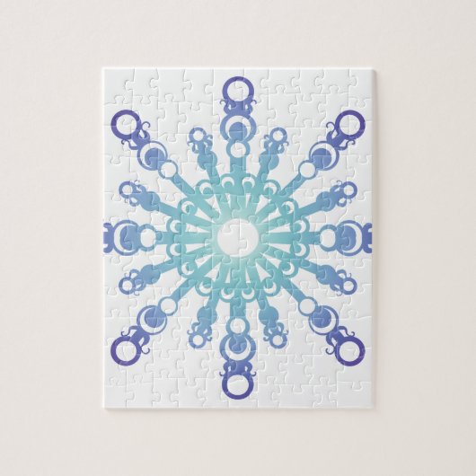 Puzzle Flocon bleu IV (Vertical)
