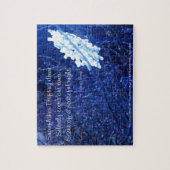 Puzzle flocon de neige dans le haiku du bleu 7 (Vertical)