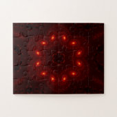 Puzzle Flocon de neige rouge foncé en Bourgogne gothique (Horizontal)