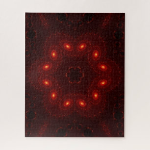 Puzzle Flocon de neige rouge foncé en Bourgogne gothique