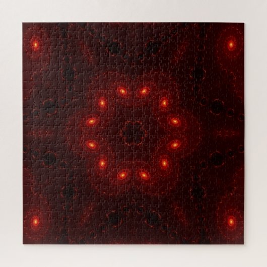 Puzzle Flocon de neige rouge foncé en Bourgogne gothique (Vertical)