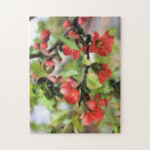 Puzzle Floraison de coing rouge (Vertical)