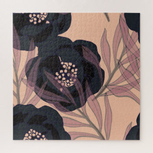 Puzzle Floral abstract elegance, artistic background.
