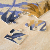 Puzzle Floral Abstrait : Aquarelle Motif moderne (Côté)