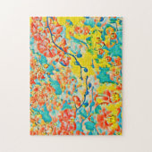 Puzzle Floral Abstrait de fleurs de cerisiers de printemp (Vertical)