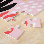 Puzzle Floral Abstrait : Design Vintage créatif. (Côté)