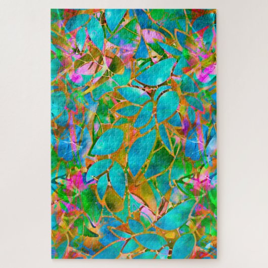 Puzzle Floral Abstrait verre (Vertical)