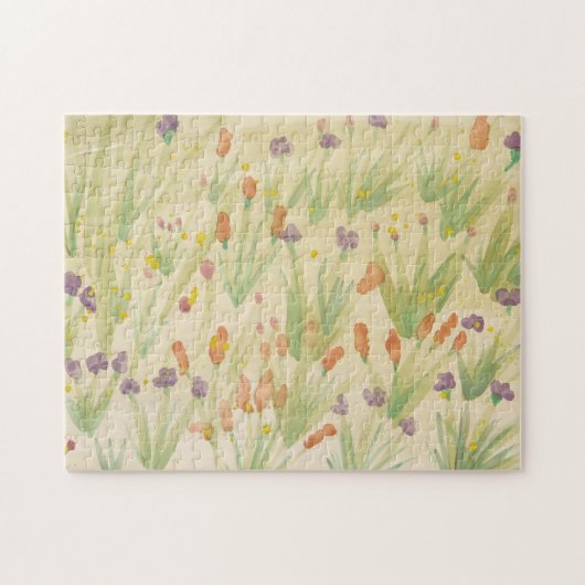 Puzzle floral aquarelle (Horizontal)