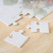 Puzzle Floral aquarelle monogramme rose roses fleurs (Côté)