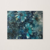 Puzzle Floral bleu (Horizontal)