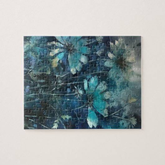 Puzzle Floral bleu (Horizontal)