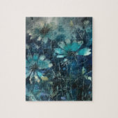 Puzzle Floral bleu (Vertical)