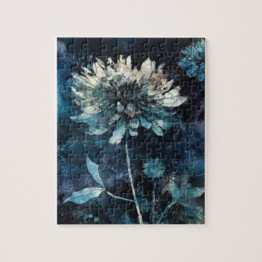 Puzzle Floral bleu (Vertical)