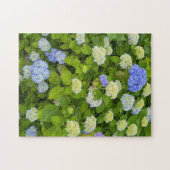 Puzzle Floral Blue Hydrangea Nature Photo (Horizontal)