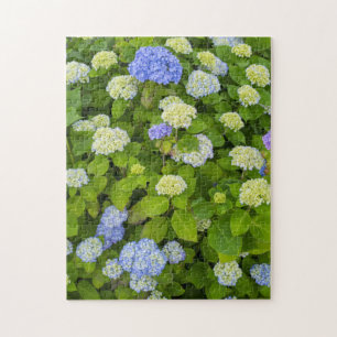 Puzzle Floral Blue Hydrangea Nature Photo