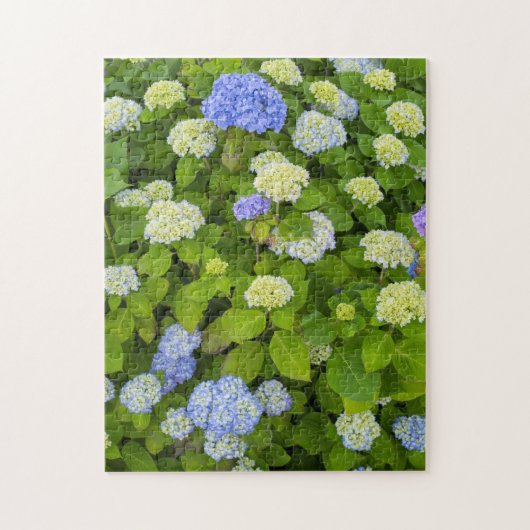 Puzzle Floral Blue Hydrangea Nature Photo (Vertical)