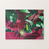 Puzzle Floral de Clematis pourpre (Horizontal)
