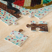 Puzzle floral de hibou rose (Côté)