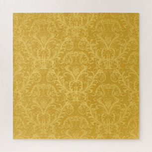 Puzzle Floral d'or de luxe : papier peint transparent