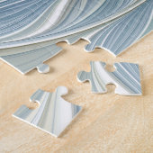 Puzzle Floral Dream Motif Abstrait Blue Khaki Fractal (Côté)