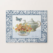Puzzle Floral et Blue Butterfly Tea Party (Horizontal)