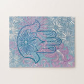 Puzzle Floral Hamsa (Horizontal)