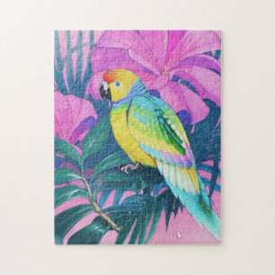 Puzzle Floral/hawaïen/tropical/perroquet
