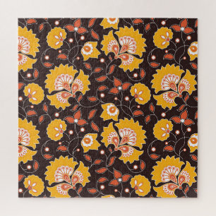 Puzzle Floral Indien couleur Vintage sans fil