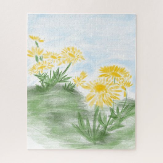 Puzzle floral jaune (Vertical)