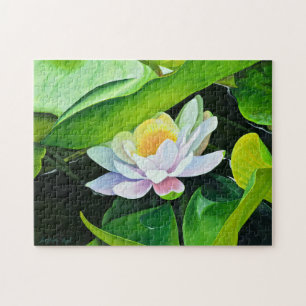 Puzzle Floral Lily blanche