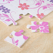 Puzzle Floral moderne violet rose (Côté)