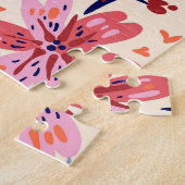 Puzzle Floral, oiseaux, motif vintage sans soudure. (Côté)