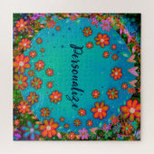 Puzzle floral personnalisé (Horizontal)