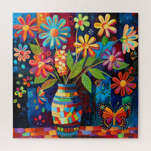 Puzzle floral Pop Art (Vertical)