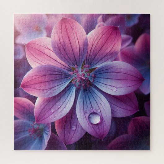 Puzzle Floral rose et violet Lilac (Vertical)